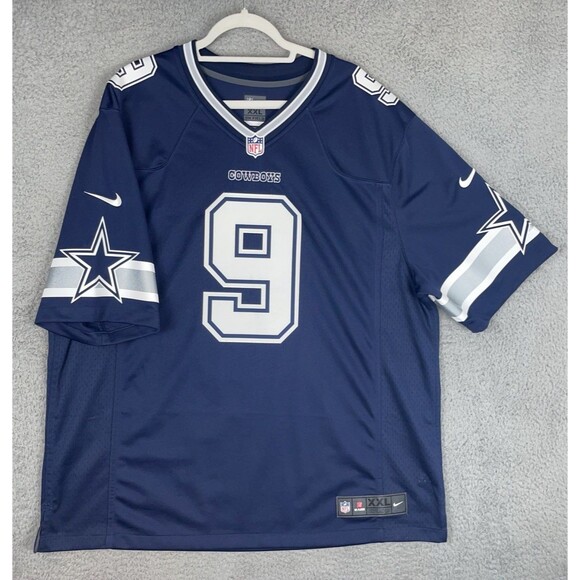 Nike Stitched Jersey Tony Romo #8 Dallas Cowboys Mens 2XL 54 Blue NFL EUC - Picture 3 of 10
